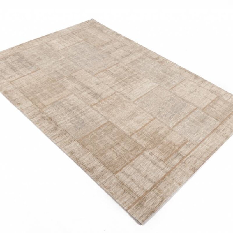 Enzo 11 - Vintage Patchwork Teppich in hellem Beige