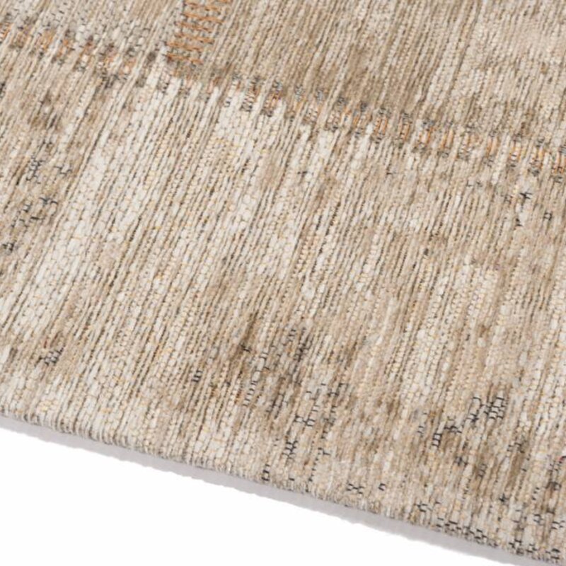 Enzo 11 - Vintage Patchwork Teppich in hellem Beige