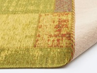 Enzo 98 - Vintage Patchwork Teppich in Gelb, Rot und Orange