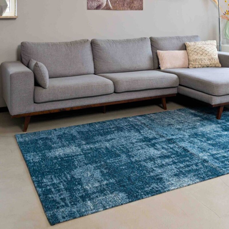 Real 35 - Vintage Teppich in  Dunkelblau