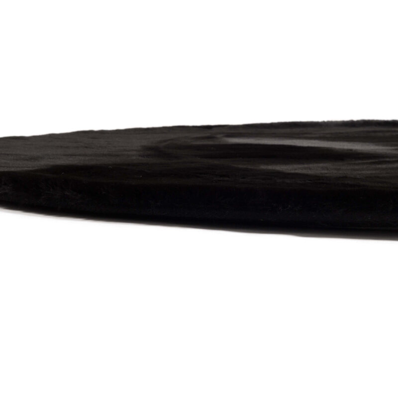 Fay Schwarz – Weicher Runder Kuschelteppich in Schwarz