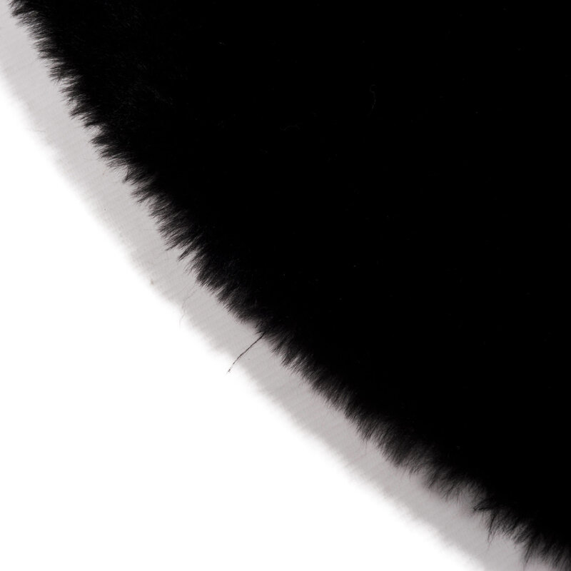 Fay Schwarz – Weicher Runder Kuschelteppich in Schwarz