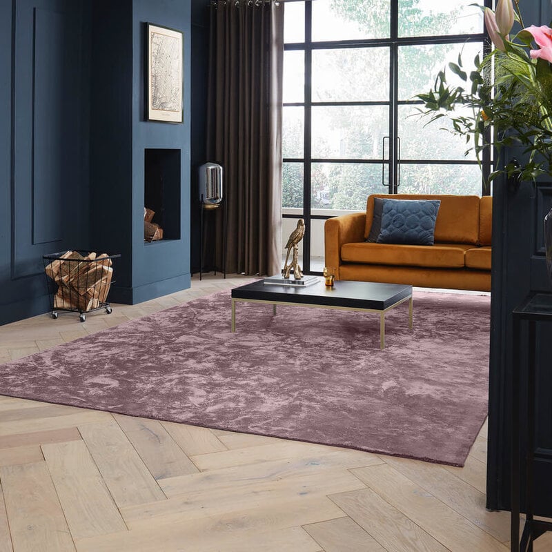 Samt Vintage-Teppich - Royce 43 - Dark Pink