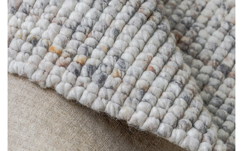 Teppich aus 100% Wolle in Beige
