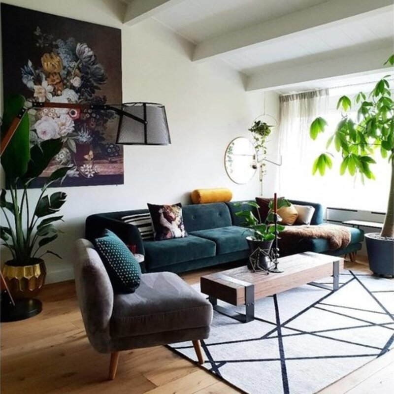 Hailey 25 - Schöner Teppich mit geometrischem Design in Steingrau/Schwarz