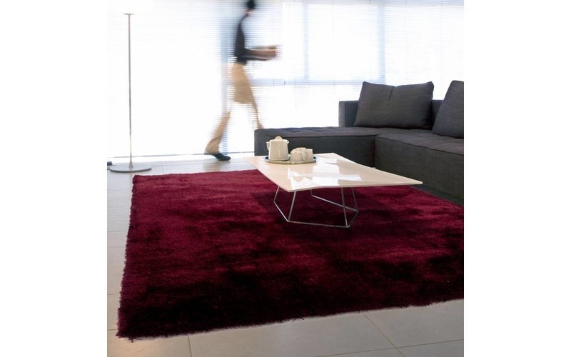 Hochflor Teppich Ross 47 Bordeaux