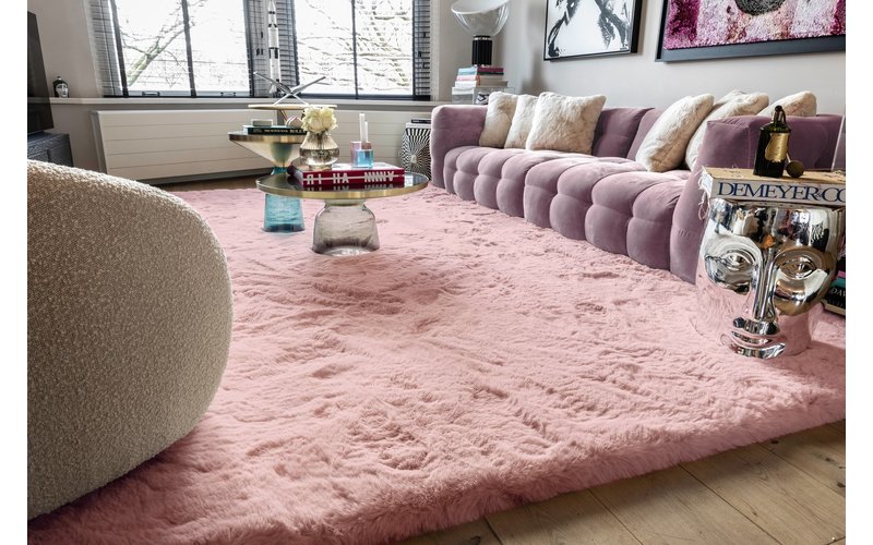 Hampton Soft Berry Pink - Premium Hochflor Teppich