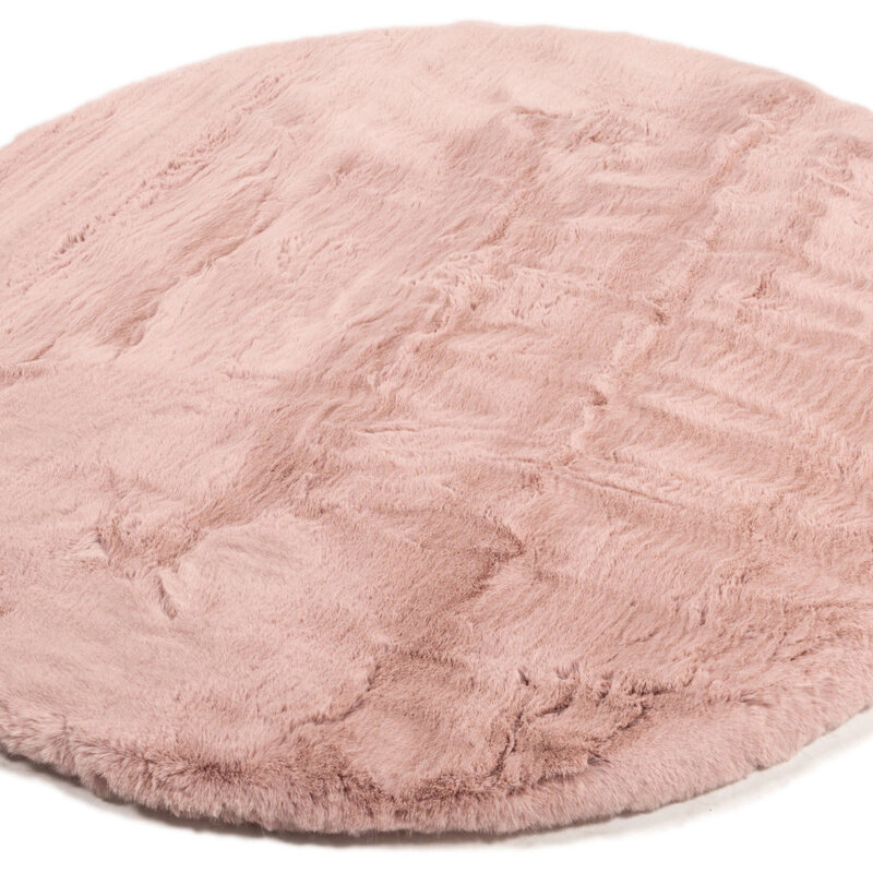 Hampton Soft Pink  - Runder Premium Hochflor Teppich