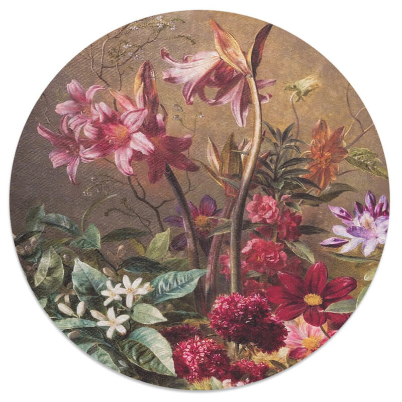 Amelie - Runder Teppich mit Blumenmotiv