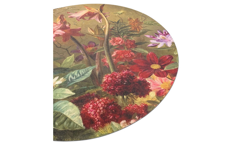 Amelie - Runder Teppich mit Blumenmotiv