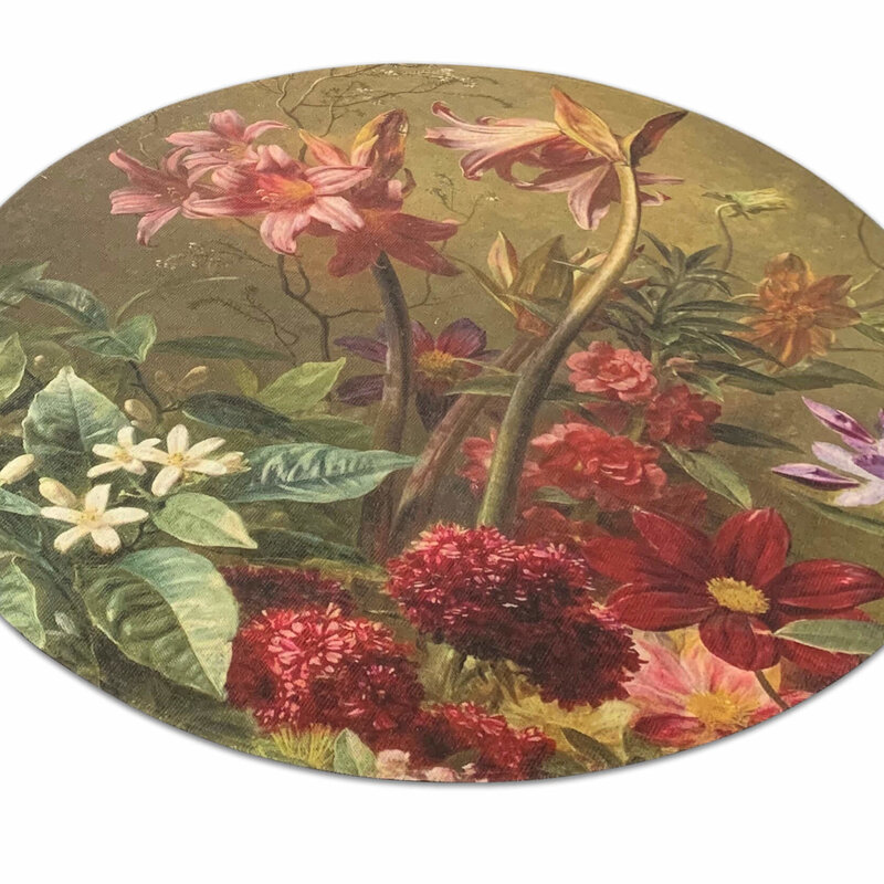 Amelie - Runder Teppich mit Blumenmotiv