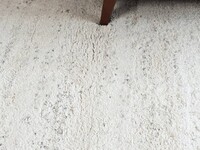 Amerie 11 - Runder Hochflor Teppich - Weiß mit grau