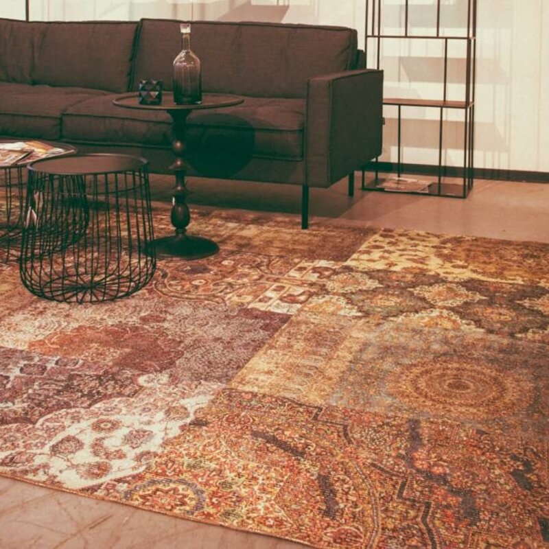 Barcelona 63 - Vintage Teppich - Orange mit Roten Farbtönen