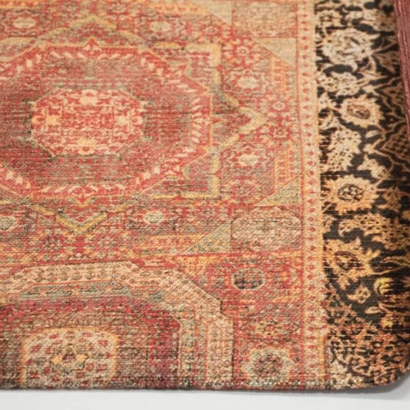 Barcelona 63 - Vintage Teppich - Orange mit Roten Farbtönen