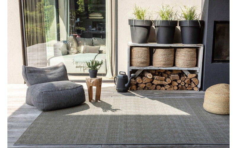 Barra 23 - Outdoor Teppich in Naturgrau