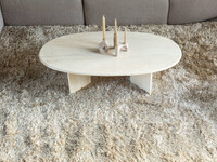 Dime 12 - Luxuriöser Hochflor Teppich in Beige-Sand