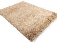 Dime 12 - Luxuriöser Hochflor Teppich in Beige-Sand