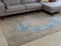 Elba 31 - Vintage Teppich aus Blauem Garn