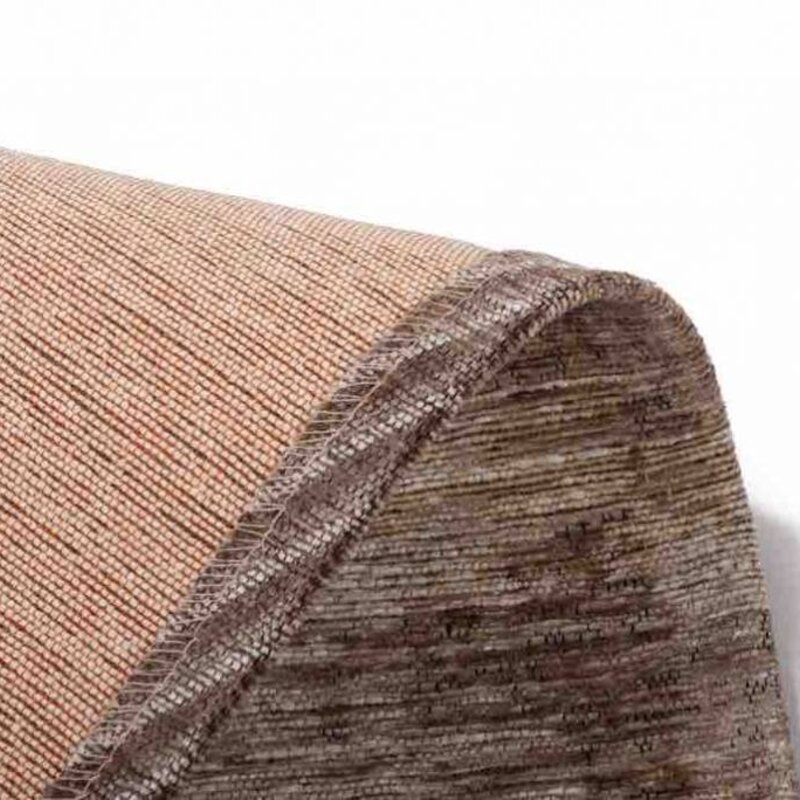 Enzo 12 - Vintage Patchwork Teppich in Hellbraun