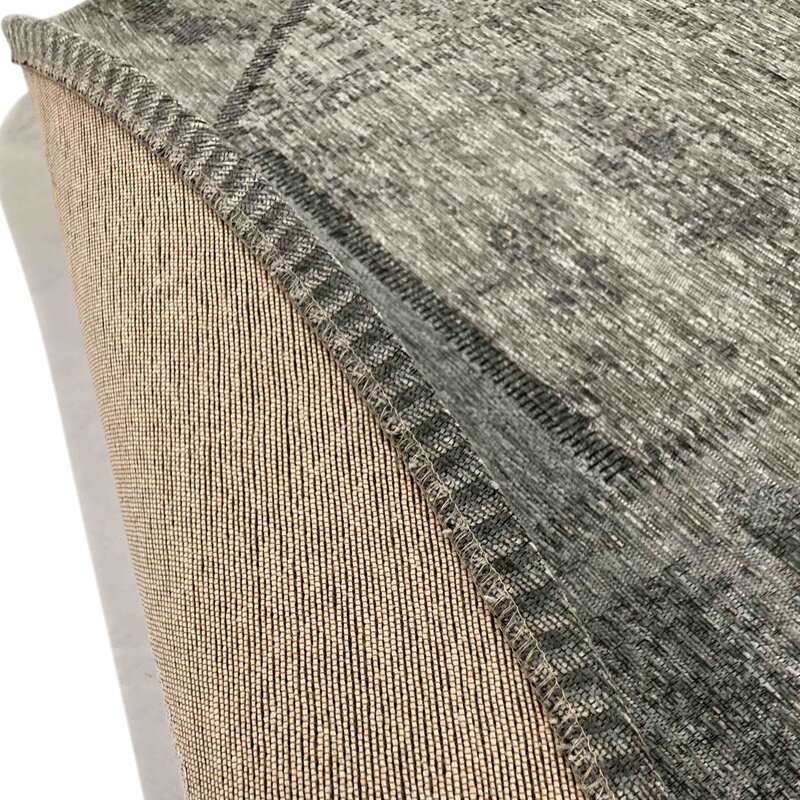 Enzo 23- Runder Vintage Teppich in Anthrazitgrau