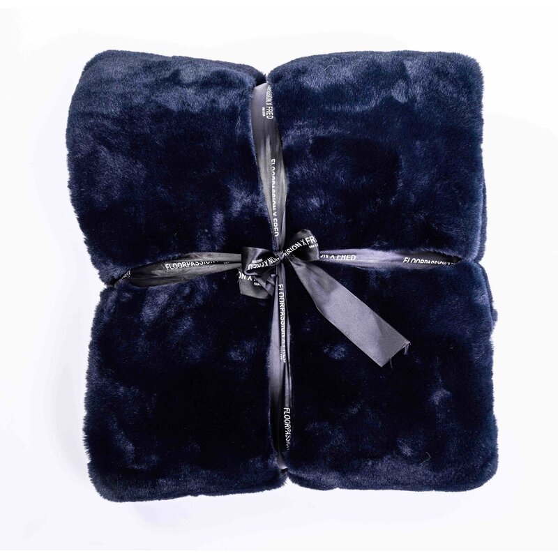 Faux Fur Plaid - Dark Blue - Floorpassion X Fred