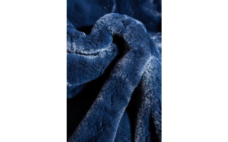 Faux Fur Plaid - Dark Blue - Floorpassion X Fred