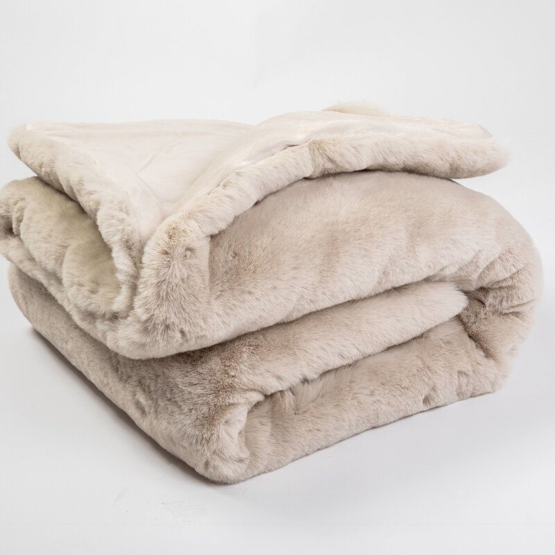 Faux Fur Plaid - Ivory White - Floorpassion X Fred