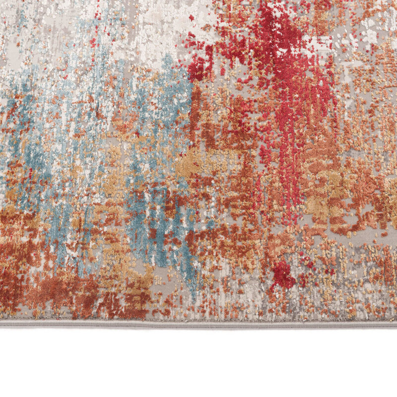 Safi 45 - Exklusiver Vintage-Teppich im mehrfarbige Komposition