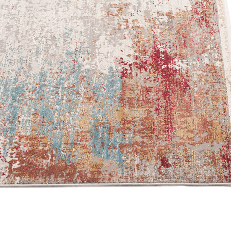 Safi 45 - Exklusiver Vintage-Teppich im mehrfarbige Komposition