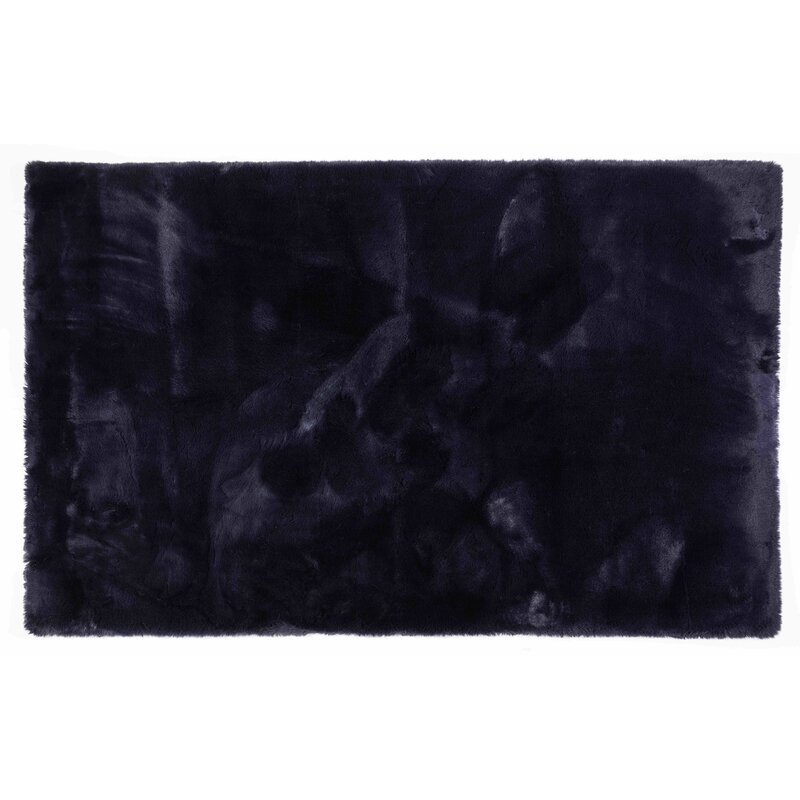 Hampton Dark Blue - Superweicher Hochflor Teppich in Dunkelblau