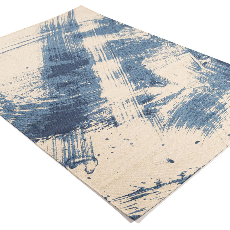 Jairo 35 - Vintage Teppich in Blau