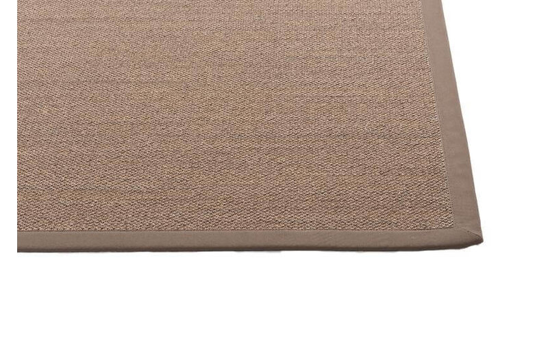 Luisa 22 - Naturgrauer Sisal Teppich mit Taupe Bordüre