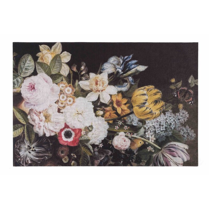 Rosa Ferro - Vintage Teppich mit Blumendesign