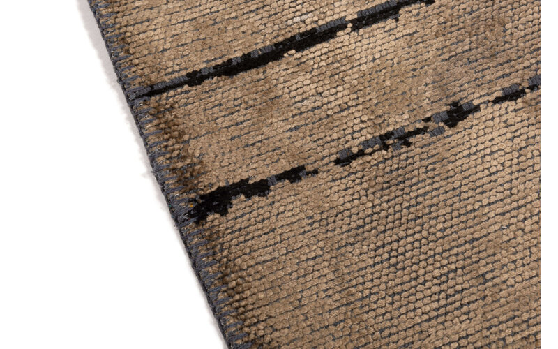 Nobu 15 - Velours vintage Teppich in Braun