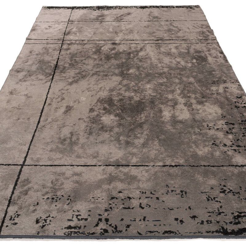 Velours Teppich - Nobu 23 in Taupe