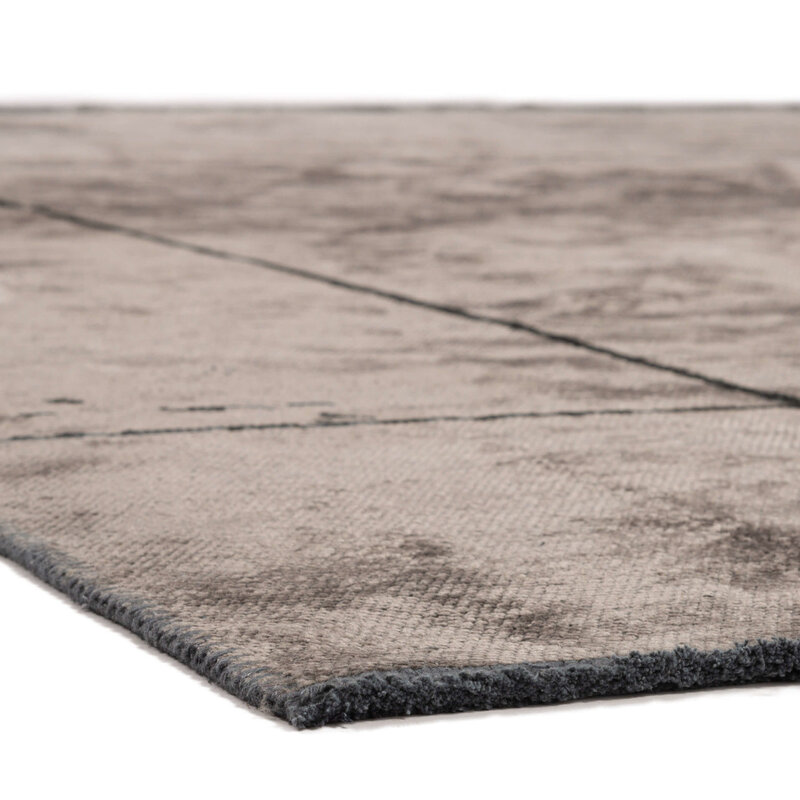 Velours Teppich - Nobu 23 in Taupe