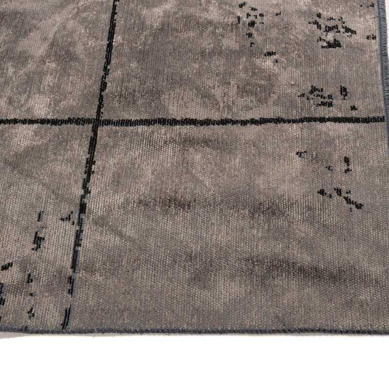 Velours Teppich - Nobu 23 in Taupe