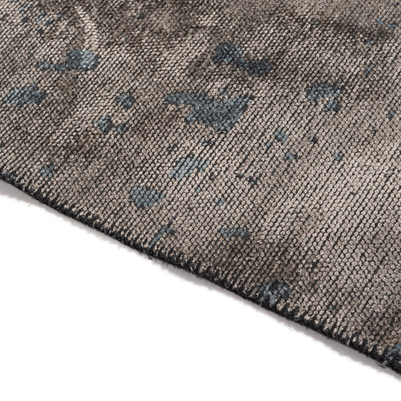 Velours Teppich - Rousseau 36 - Dunkelblau