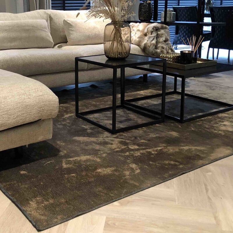 Velours Teppich - Royce 18 in Dunkelbraun