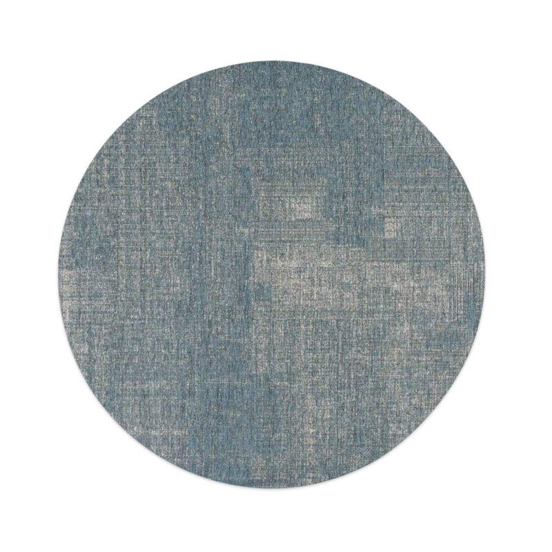 Mace 30 - Runder Vintage-Teppich in Türkis