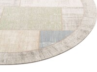 Enzo 92 - Oval Vintage Patchwork Teppich in Pastelltöne