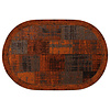 Floorpassion Enzo 65 - Oval Vintage Patchwork Teppich in Terra