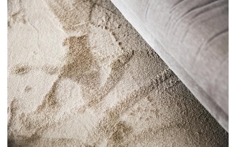 Runder Einfarbiger Teppich in Sand/Beige - Frisco 12