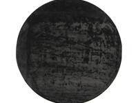 Runder Einfarbiger Teppich in Carbon Black - Frisco 25