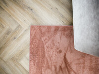 Weicher Einfarbiger Teppich in Soft Pink - Frisco 41