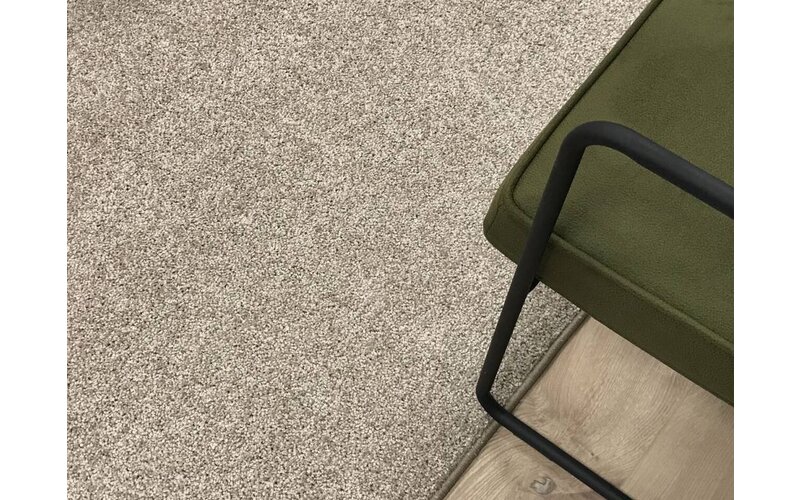 Runder Kurzflor Teppich Tore 15 in Beige