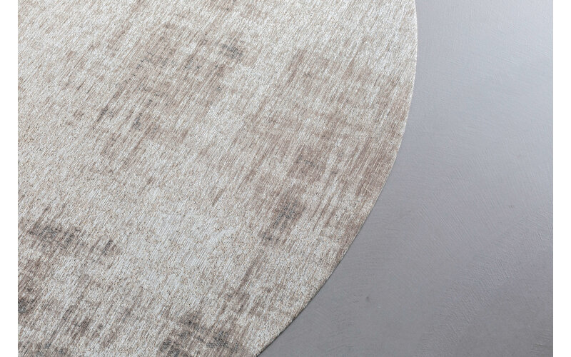 Réal 15 - Runder Vintage Teppich in Beige