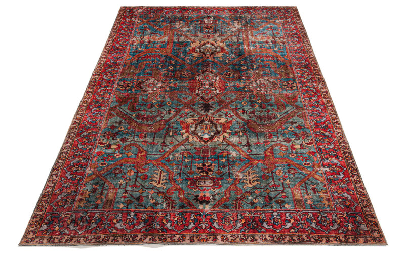 Demre - Einzigartiger Vintage-Teppich in mehreren Farben