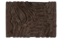 Brera 18 - Luxuriöser geschnitzter Teppich in brauner Farbe
