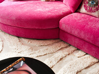 Brera 12 - Luxuriöser geschnitzter Teppich in cremefarbener Ausführung